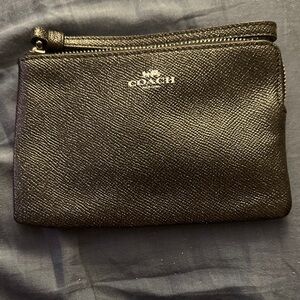 Coach Shimmer Black Wristlet